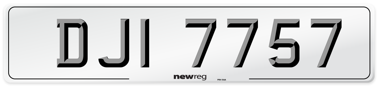 DJI 7757 Number Plate from New Reg